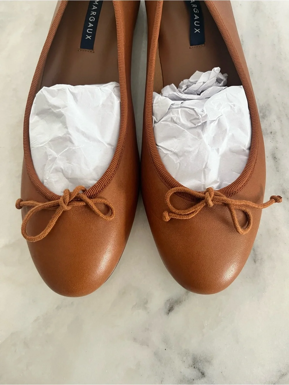 Margaux Ballet Flats in Cognac Brown